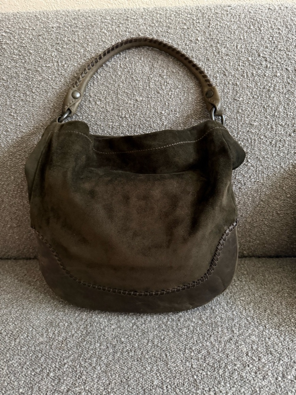 FRYE Melissa Whipstitch Suede Hobo with Detachable Strap - Picture 2 of 7